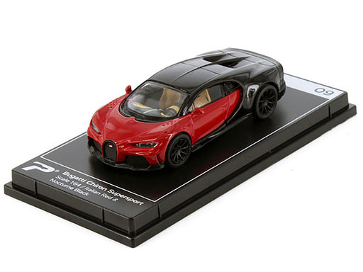 Bugatti Chiron Supersport - Italian Red & Nocturne Black - Hypercar League Collection - PosterCars - 1/64 - H09B