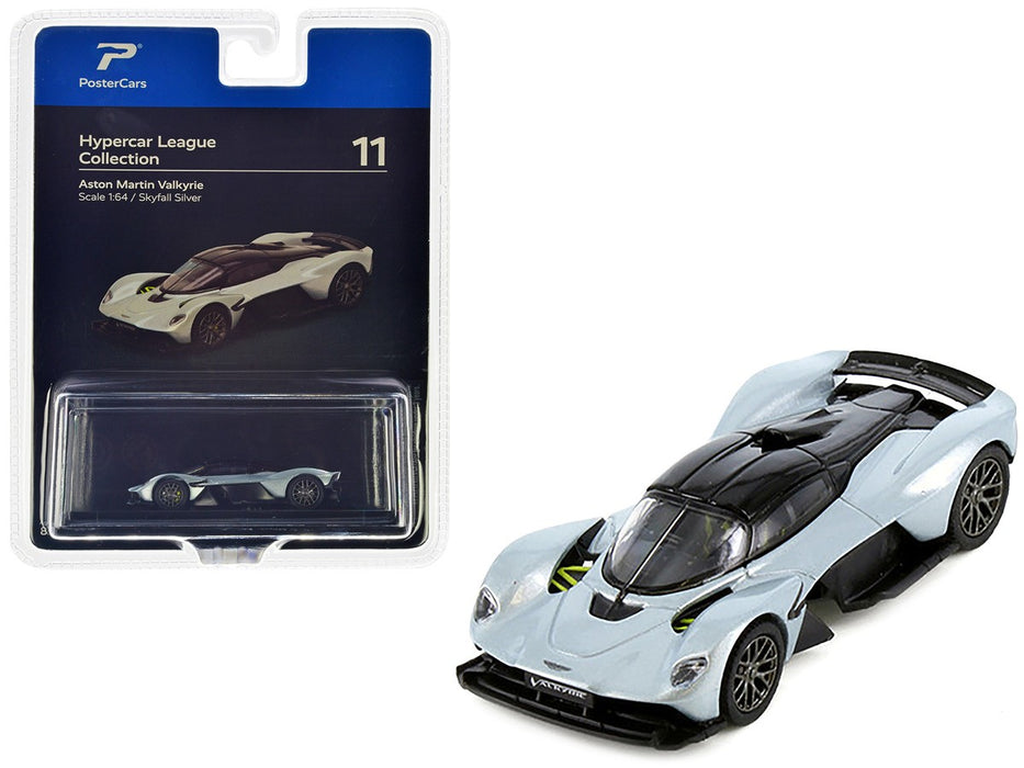 Aston Martin Valkyrie - Skyfall Silver - Hypercar League Collection - PosterCars - 1/64 - H11B Passion Diecast