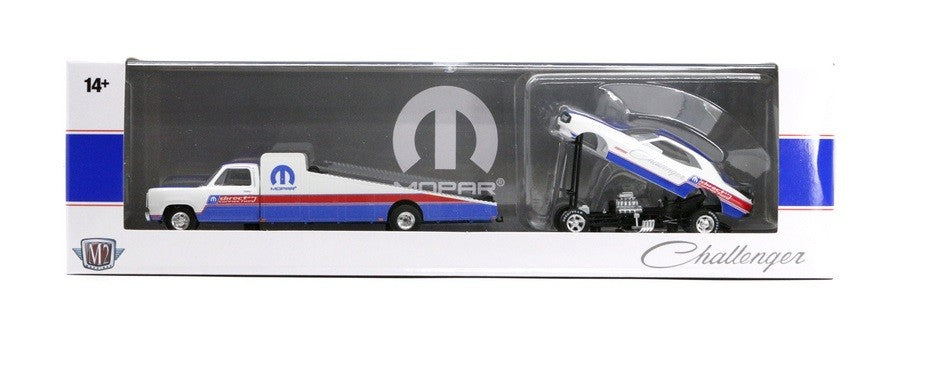 Auto-Haulers Release 70 - 1974 Dodge Truck & 1971 Dodge Challenger Funny Car - M2 Machine - 1:64 - 36000 70 C Passion Diecast