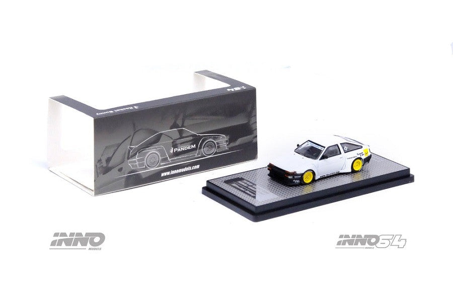 Toyota Corolla Trueno AE86 PANDEM / ROCKET BUNNY Blanc - INNO 64 - 1/64 - IN64-AE86P-WHI Passion Diecast