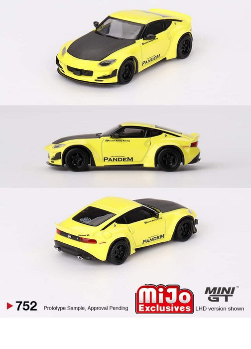 Nissan Z Pandem Ikazuchi Yellow - Mini GT - 1:64 - MGT00752 Passion Diecast