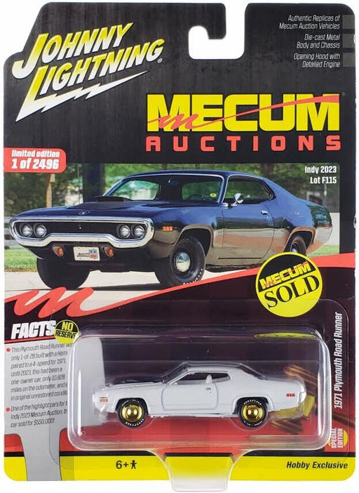 CHASE CAR 1971 Plymouth Road Runner in Gloss Black - Johnny Lightning 1/64 - JLSP377GR Passion Diecast