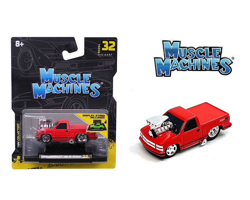 1993 Chevrolet 454 SS Pickup Truck Limited Edition - Red - Maisto - Muscle Machines 1/64 - 15572 RD