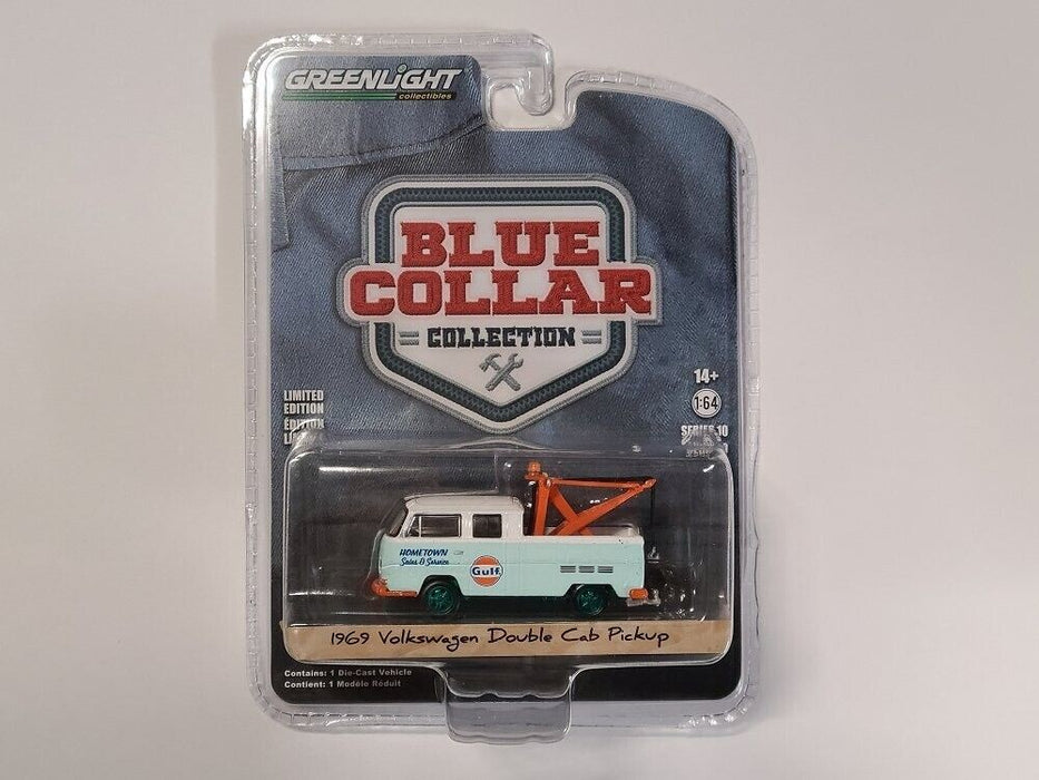 (Green Machine) Gulf Oil Sales & Service - 1969 Volkswagen - Blue Collar Collection Series 10 - 1/64 Greenlight - 35220 BGR
