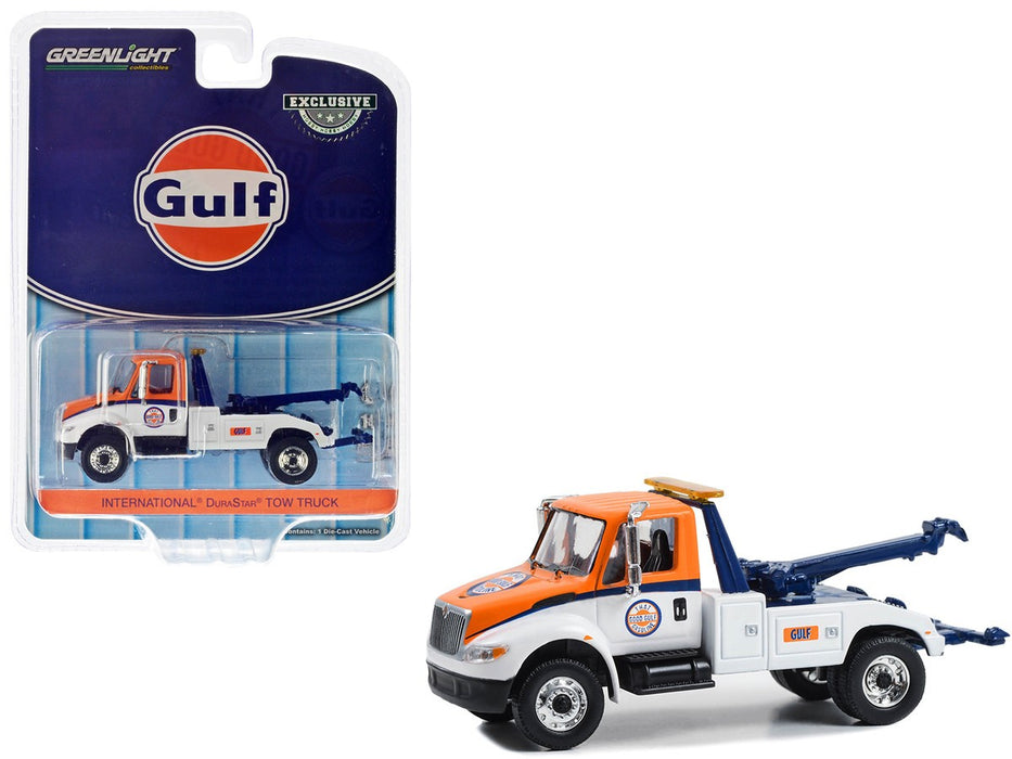 Gulf Oil That Good Gulf Gasoline - International Durastar 4400 Tow Truck - Hobby Exclusive - 1/64 Greenlight - 30471