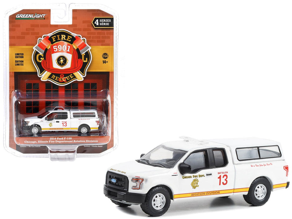 Aviation Division - Chicago, Illinois - 2016 Ford F-150 - Fire & Rescue Series 4 -1/64 Greenlight - 67050 E Passion Diecast 