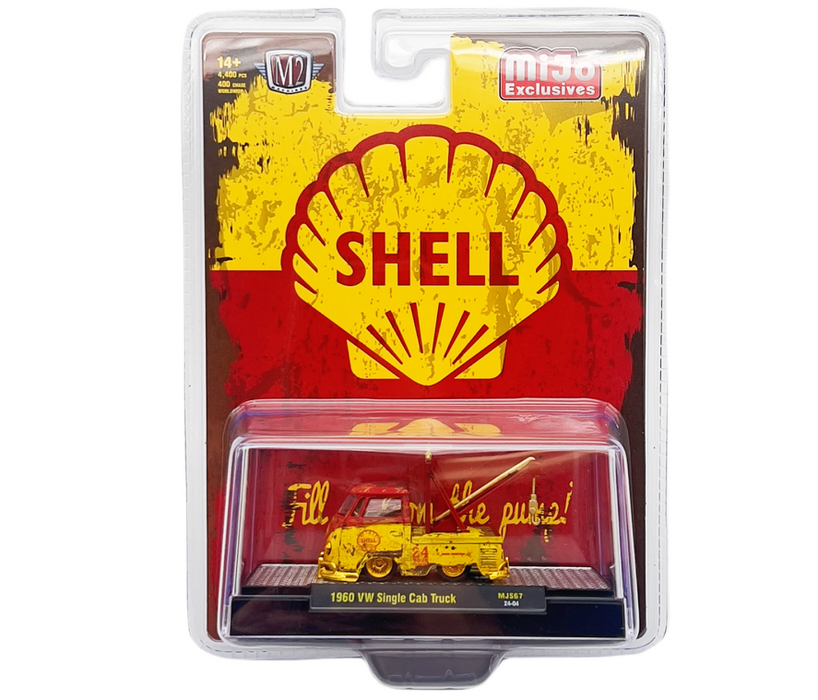 CHASE CAR 1960 Volkswagen Single Cab Tow Truck SHELL OIL - Mijo Exclusives - M2 Machine - 1:64 - 31500-MJS67GR