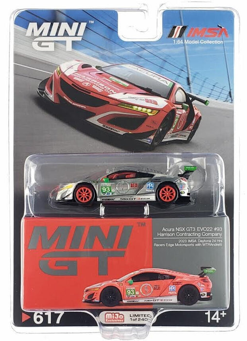 CHASE CAR Acura NSX GT3 EVO22 No.93 WTR Racers Edge Motorsports IMSA 2023 Daytona 24Hr. - Mini GT - 1:64 - MGT00617GR