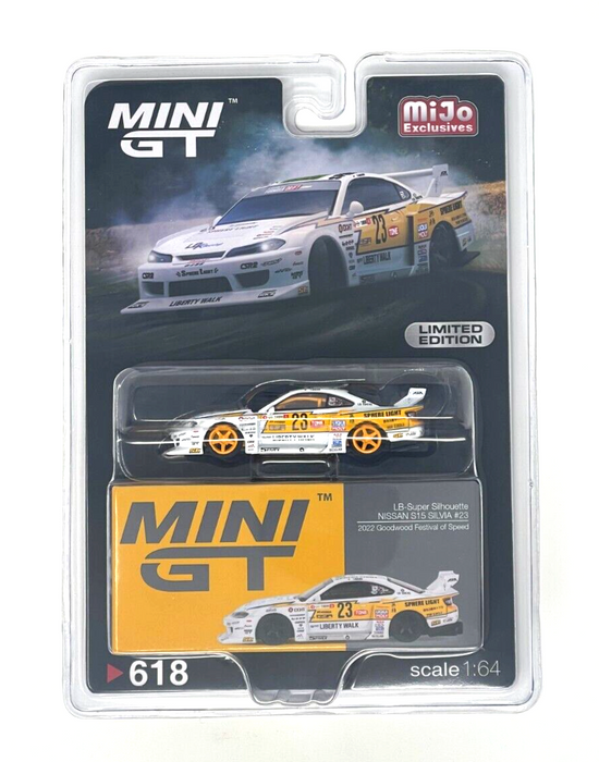 CHASE CAR Nissan LB-Super Silhouette S15 SILVIA NO,23 2022 Goodwood Festival of Speed - Mini GT - 1:64 - MGT00618GR