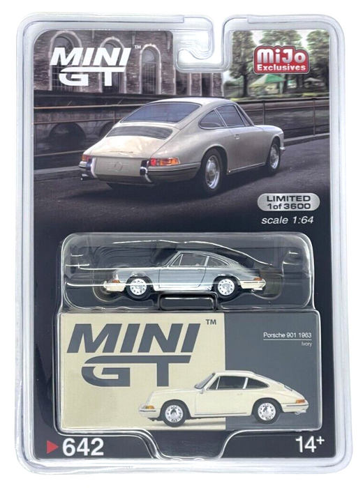 CHASE CAR Porsche 901 1963 Ivory - Mini GT - 1:64 - MGT00642GR Passion Diecast