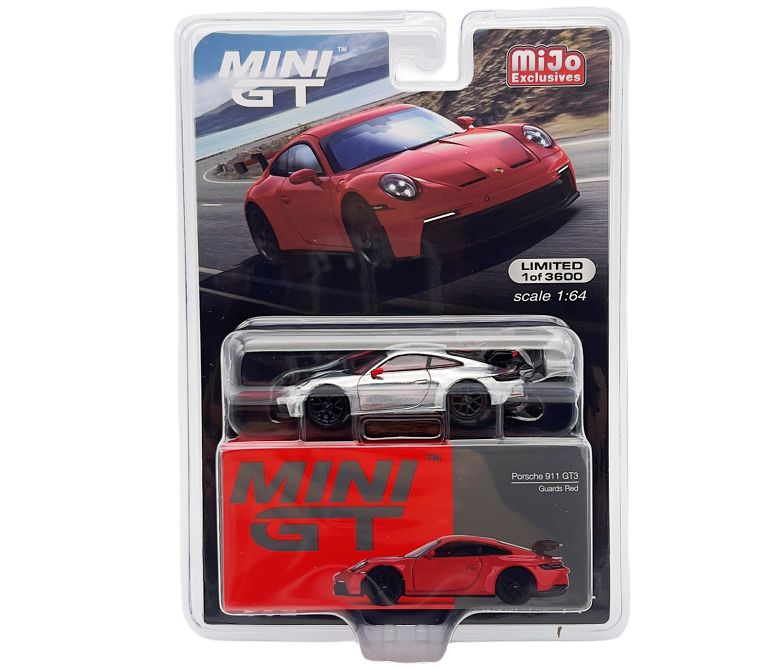 CHASE CAR Porsche 911 (992) GT3 Guards Red - Mini GT - 1:64 - MGT00662GR Passion Diecast