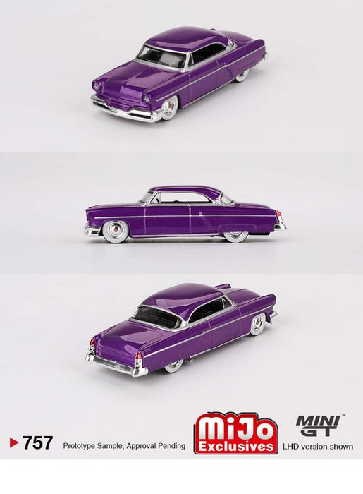 Lincoln Capri Hot Rod 1954 Purple Metallic - Mini GT - 1:64 - MGT00757 Passion Diecast
