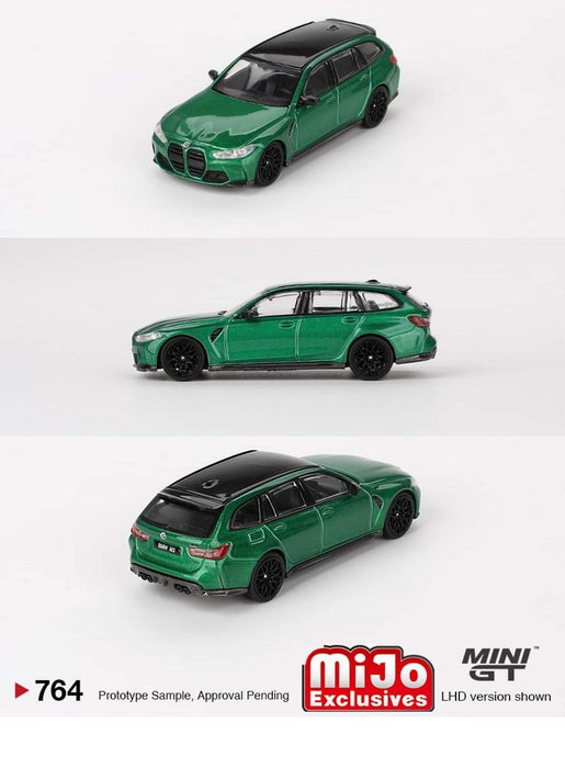BMW M3 Competition Touring Isle of Man Green Metallic - Mini GT - 1:64 - MGT00764 Passion Diecast