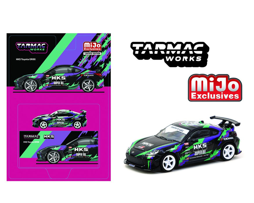 HKS Toyota GR86 - Black - Tarmac Works - 1/64 - T64G-038-BK Passion Diecast