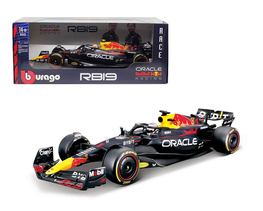 Oracle Red Bull Racing RB19 2023 No.1 Max Verstappen - Matte Dark Blue - Race Fomula 1 - Bburago 1/18 - 18-18003MV