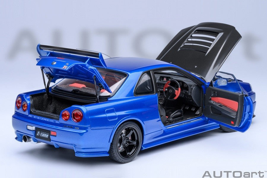 Nissan Skyline GT-R (R34) Z-tune (Bayside Blue/Carbon) - Autoart - 77460 Passion Diecast