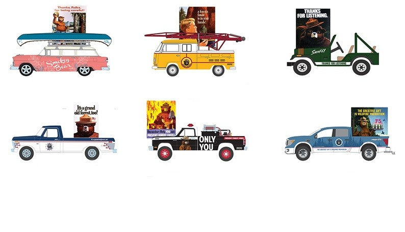 Smokey Bear Series 4 - Assortment - 1/64 Greenlight - 38070 Passion Diecast