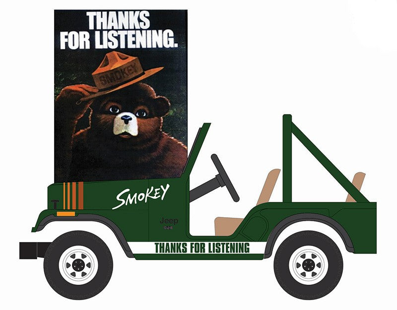 1975 Jeep CJ-7 - Smokey Bear Series 4 - 1/64 Greenlight - 38070 C