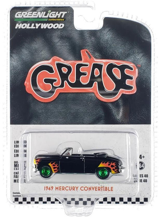 (Green Machine) 1949 Mercury Convertible - Grease (1978) - Hollywood Series 40 - 1/64 Greenlight - 62010 BGR