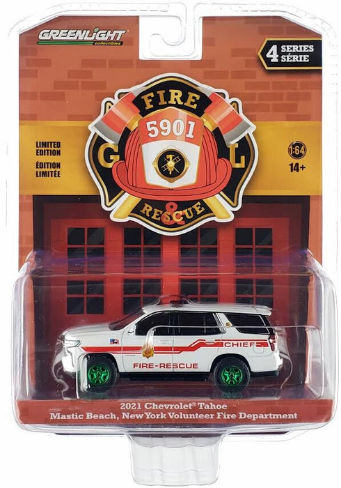 (Green Machine) Long Island, New York - 2021 Chevrolet Tahoe - Fire & Rescue Series 4 -1/64 Greenlight - 67050 FGR