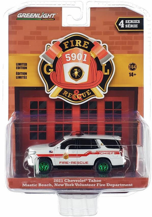(Green Machine) Long Island, New York - 2021 Chevrolet Tahoe - Fire & Rescue Series 4 -1/64 Greenlight - 67050 FGR