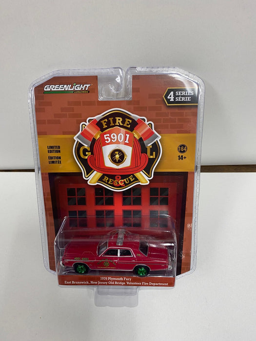 (Green Machine) New Jersey - 1976 Plymouth Fury - Fire & Rescue Series 4 -1/64 Greenlight - 67050 BGR