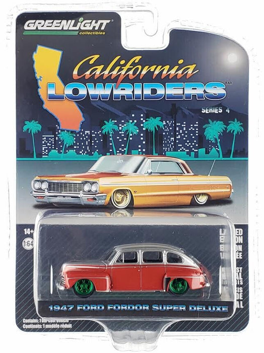 (Green Machine) 1947 Ford Fordor Super Deluxe - California Lowriders Series 4 - 1/64 Greenlight - 63050 AGR