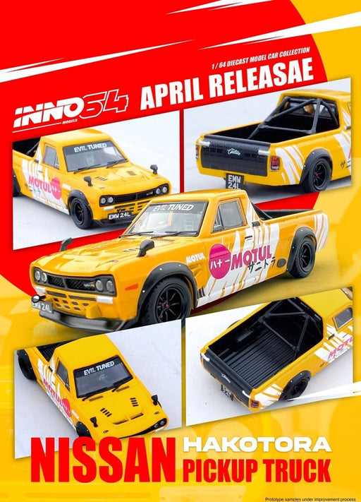 NISSAN HAKOTORA PICK UP TRUCK MOTUL - INNO 64 - 1/64 - IN64-HKT-MOTUL Passion Diecast
