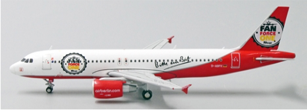 Air Berlin Airbus A320 "Fan Force One" / D-ABFK /  JC Wings  1:400 / LH4096