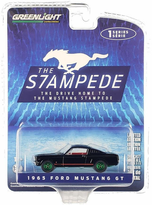 (Green Machine) 1965 Ford Mustang GT  - The Drive Home to the Mustang Stampede Series 1 - 1/64 Greenlight - 13340 AGR