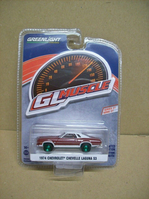 (Green Machine) 1974 Chevrolet Chevelle Laguna S3 - GreenLight Muscle Series 27 - 1/64 Greenlight - 13320 CGR