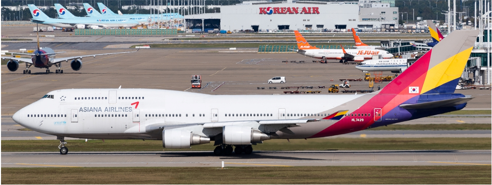 Asiana Boeing 747-400 "Last Flight" / HL7428 /  JC Wings  1:400 / XX40221