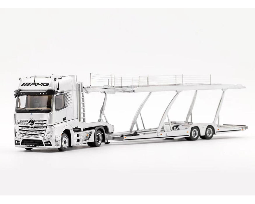 Mercedes-Benz AMG Actros Auto Transporter - Silver - GCD - 1:64 - KS-069-401 Passion Diecast
