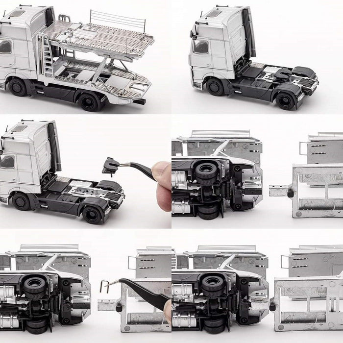 Mercedes-Benz AMG Actros Auto Transporter - Silver - GCD - 1:64 - KS-069-401 Passion Diecast