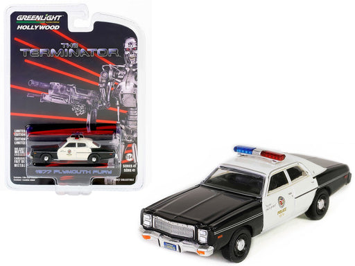 1977 Plymouth Fury Metropolitan Police - The Terminator (1984) - Hollywood Series 41 - 1/64 Greenlight - 62020 A