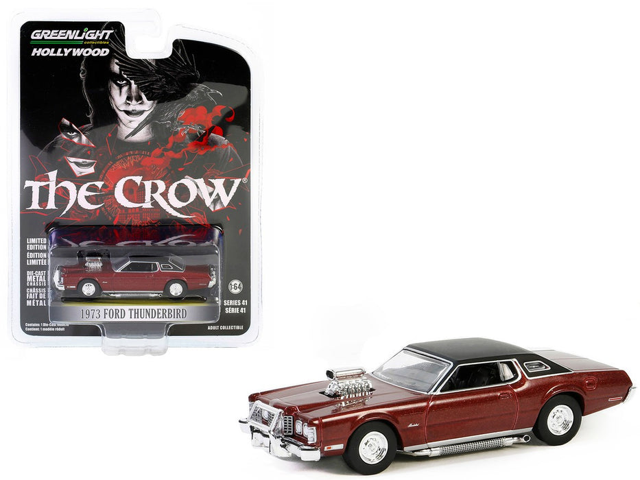 T-Birds 1973 Ford Thunderbird with Supercharger - The Crow (1994) - Hollywood Series 41 - 1/64 Greenlight - 62020 D