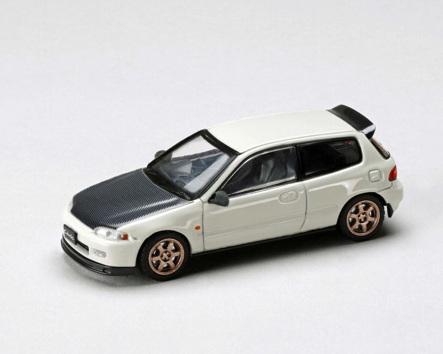 Honda Civic (EG6) SIR-II JDM Style - Frost White with Carbon Hood - Hobby Japan - 1:64 - HJDM002-7 Passion Diecast