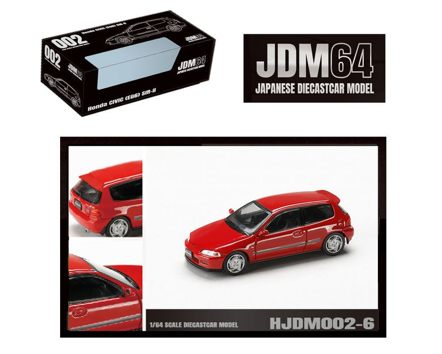 Honda CIVIC (EG6) SIR-II - Milano Red - Hobby Japan - 1:64 - HJDM002-6 Passion Diecast