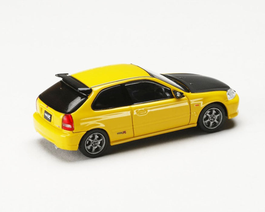 Honda Civic Type R (EK9) JDM Style - Sunlight Yellow with Carbon Hood - Hobby Japan - 1:64 - HJDM001-4 Passion Diecast