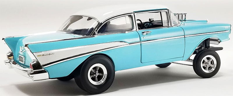 1957 Chevrolet Bel Air Gasser in Larkspur Blue Limited Edition - ACME - 1/18 - A1807017 Passion Diecast 
