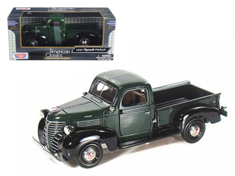 1941 PLYMOUTH PICK UP GREEN - Motormax 1/24 73278 GR - Passion Diecast 