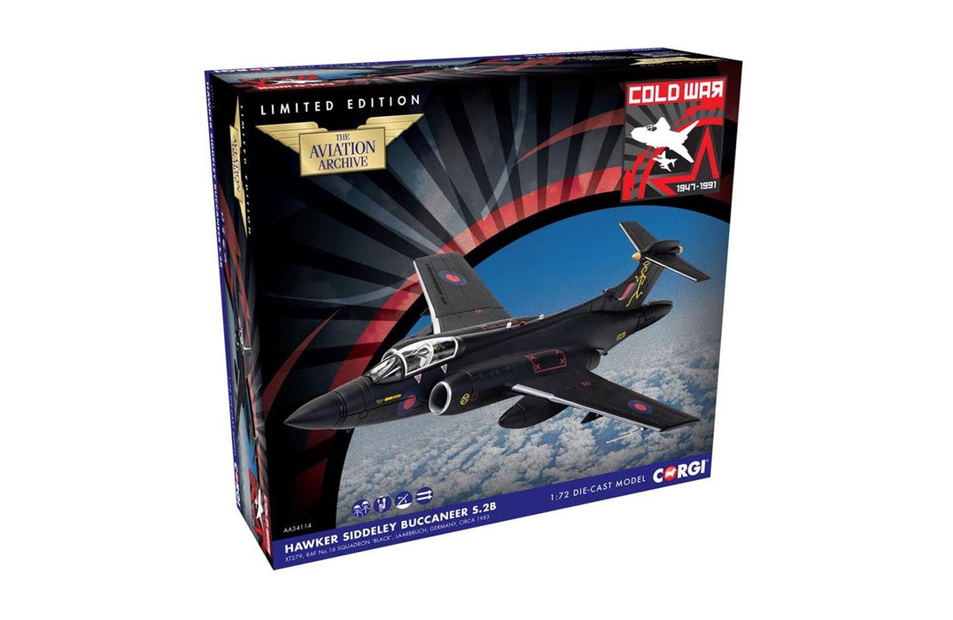(Used - Read) Hawker Siddeley Bucaneer S.2B / RAF No. 16 Sqn "Black" / XT279 / Corgi 1:72 - AA34114