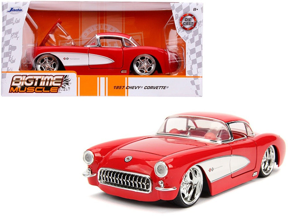 1957 Chevrolet Corvette Hard Top (Red) - Bigtime Muscle - Jada - 1/24 - 31451 - Passion Diecast 