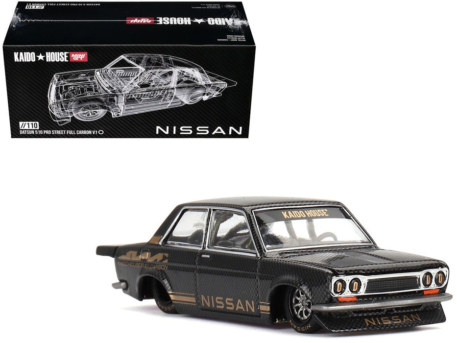 Kaido★House - Datsun 510 Pro Street Full Carbon V1 - Mini GT - Mijo Exclusives - 1/64 - KHMG110