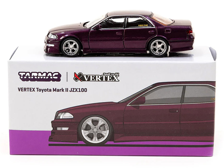VERTEX Toyota Mark II JZX100 - Purple - Tarmac Works - 1/64 - T64G-024-PU Passion Diecast
