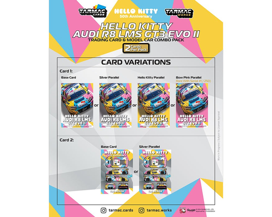 Audi R8 LMS GT3 Evo II Macau GT Cup + Trading Cards Combo Set - Tarmac Works - 1/64 - T64-043-23MGP50 Passion Diecast