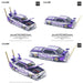 SKYLINE C210 KAIDO RACER (BOSOZOKU STYLE) PURPLE CHROME/SILVER - Pop Race 1:64 - PR640107 -  Passion Diecast 