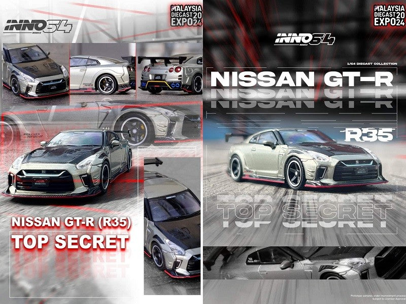 NISSAN GT-R (R35) TOP SECRET Malaysia Diecast Expo 2024 Special Edition - INNO 64 - 1/64 - IN64-R35TS-MDX24