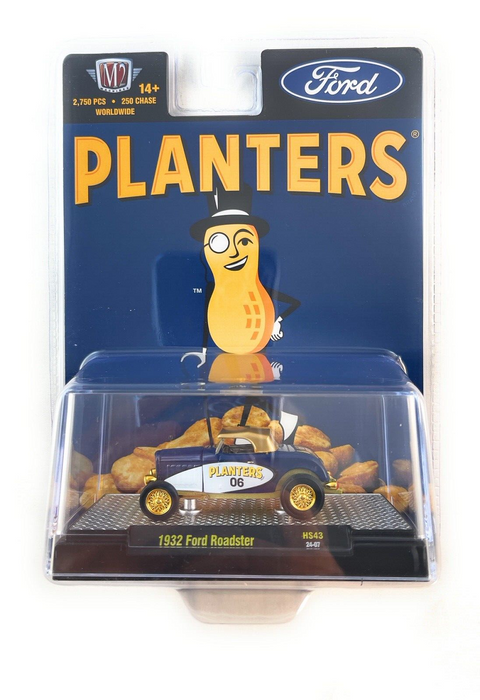 CHASE CAR 1932 Ford Roadster Planters Peanut - Hobby Exclusive - M2 Machine - 1:64 - 31500-HS43GR