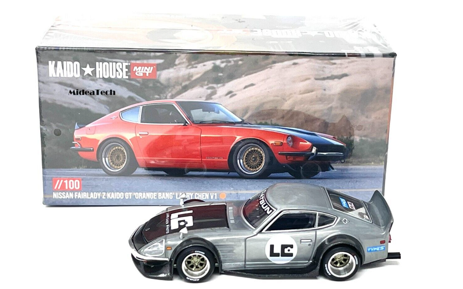 CHASE CAR Kaido★House - Nissan Fairlady Z Kaido GT ORANGE BANG Larry Chen V1 - Mini GT - Mijo Exclusives - 1/64 - KHMG100